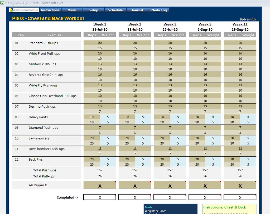 Workout Sheets P90x Chest And Back Full Video Workout Schedule P90x Chest And Back List Chest Workout Sheets P90x Chest And Back Full Video Workout Schedule P90x Chest And Back List Chest