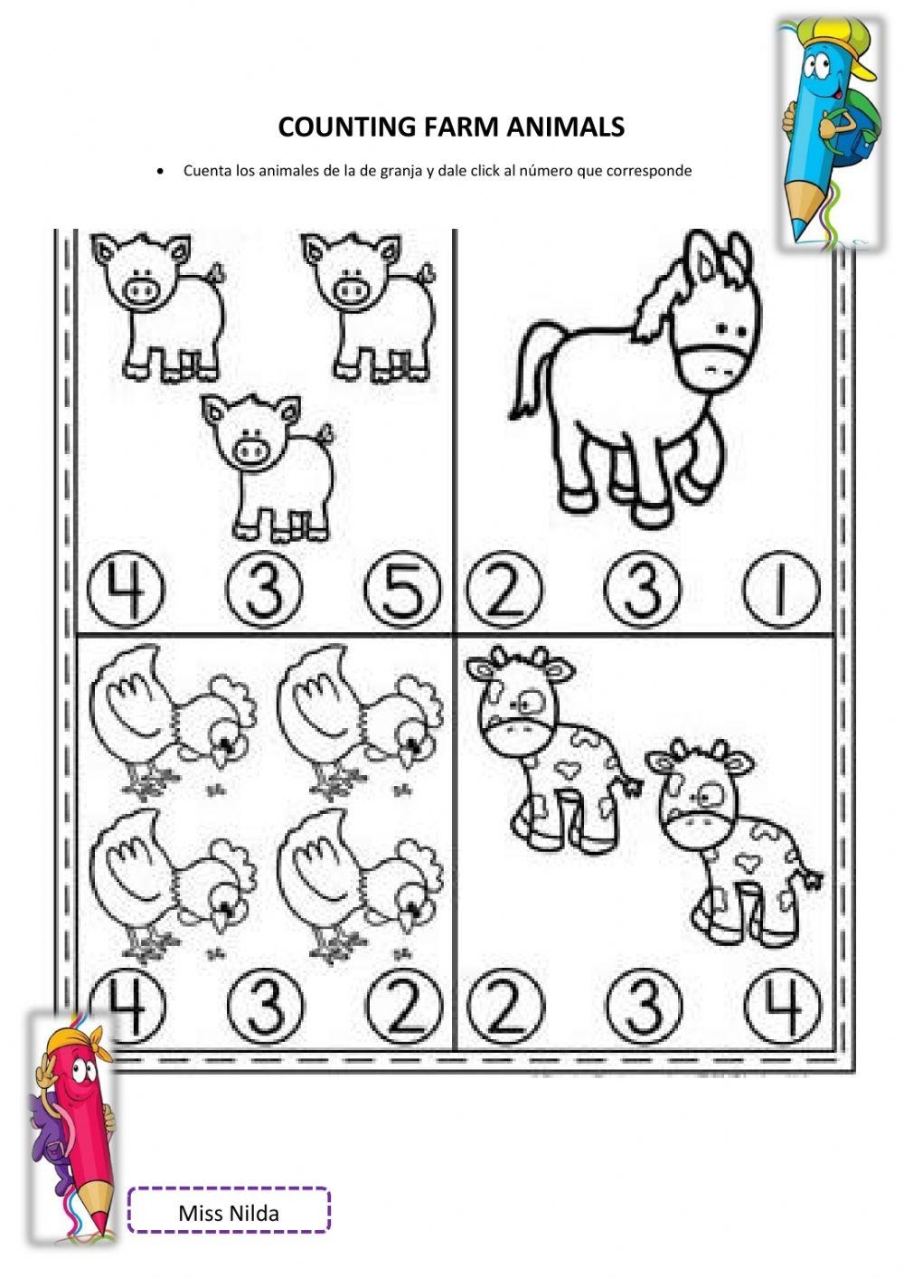 Worksheet Farm Animals Coloring preschool primary b w Abcteach Worksheets Library Worksheet Farm Animals Coloring preschool primary b w Abcteach Worksheets Library