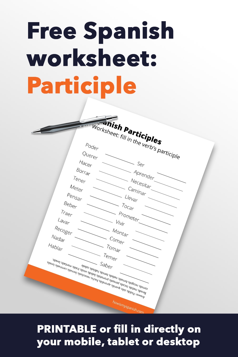 Spanish Worksheets Printable