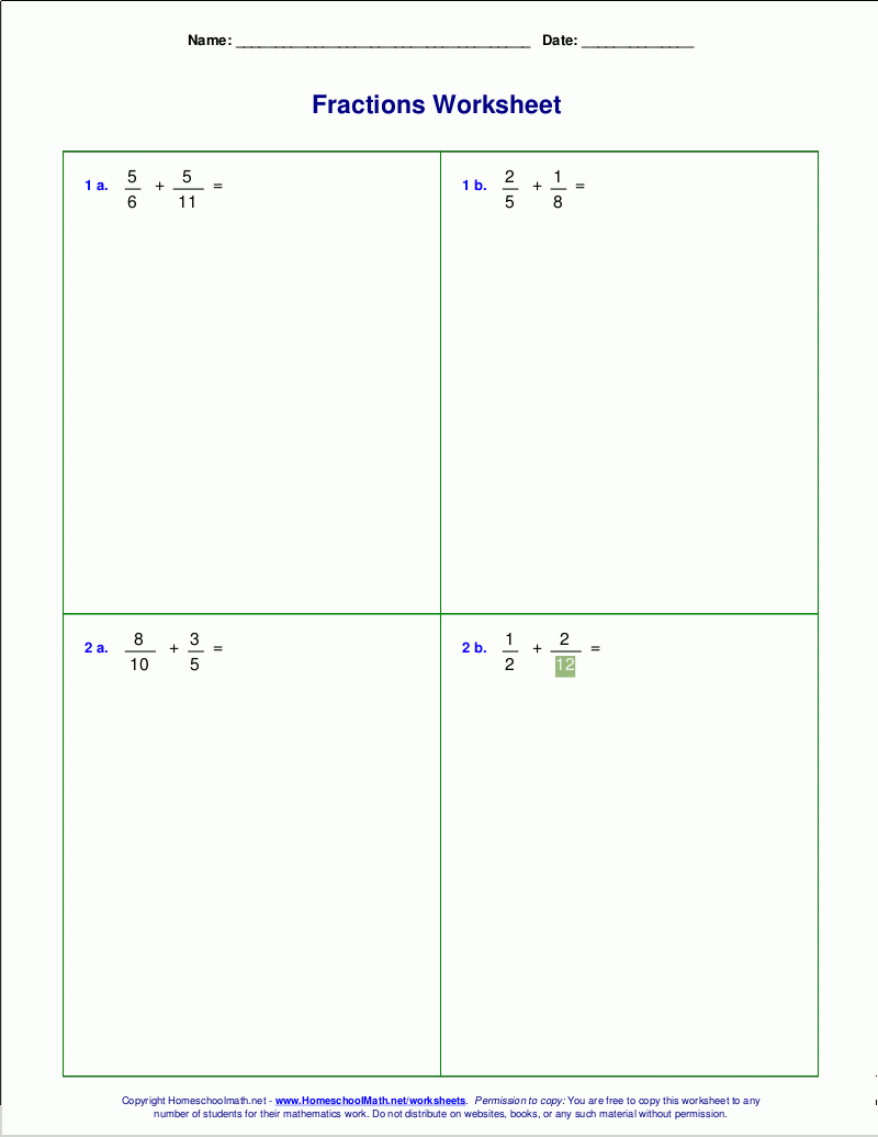Printable Fraction Worksheets Grade 5 Printable Fraction Worksheets Grade 5