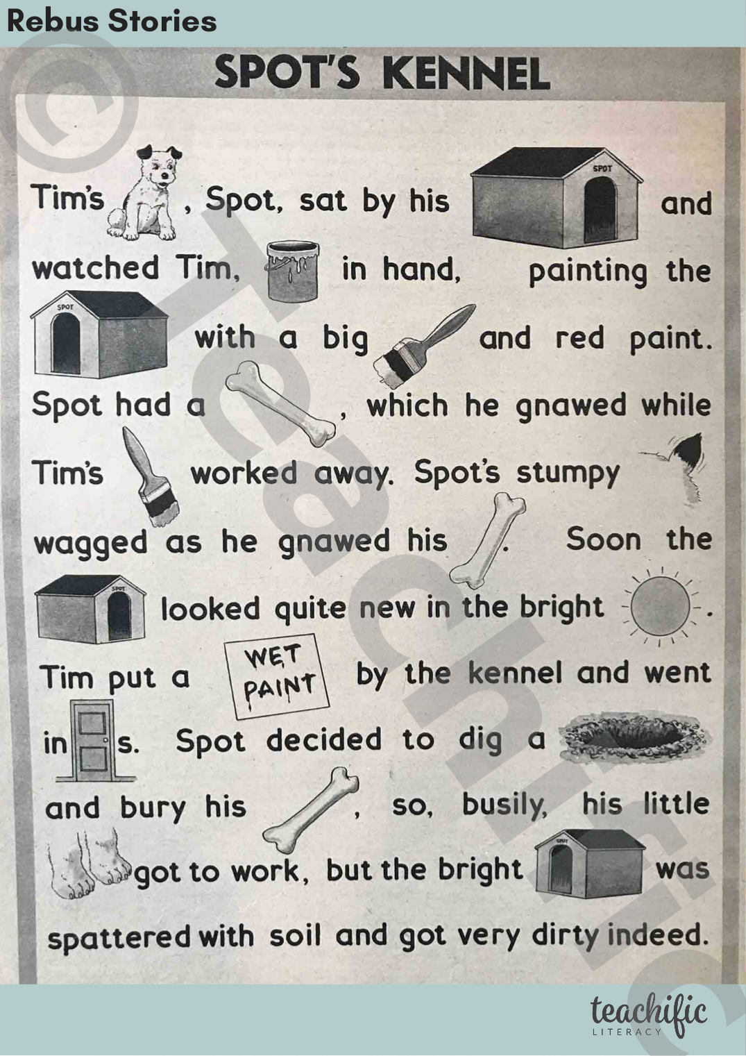 Writing Innovations Rebus Stories Spot s Kennel Teachific Writing Innovations Rebus Stories Spot s Kennel Teachific