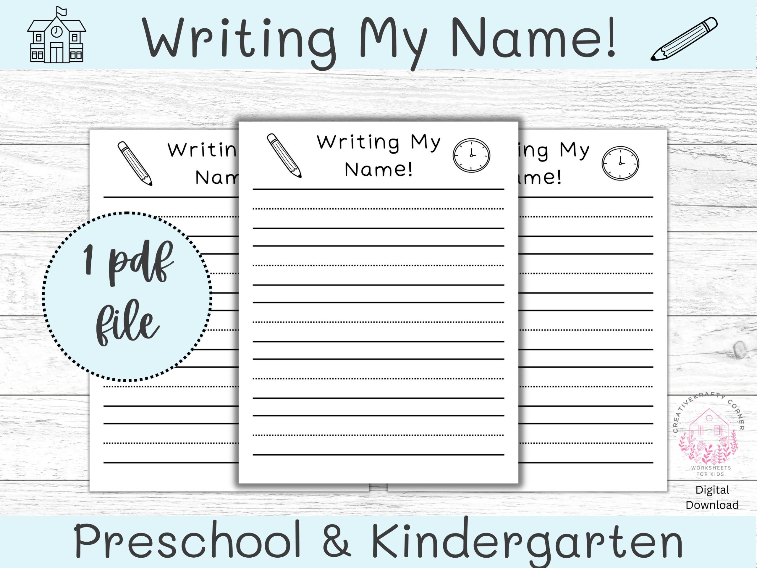 Preschool Printable Name Writing Worksheets