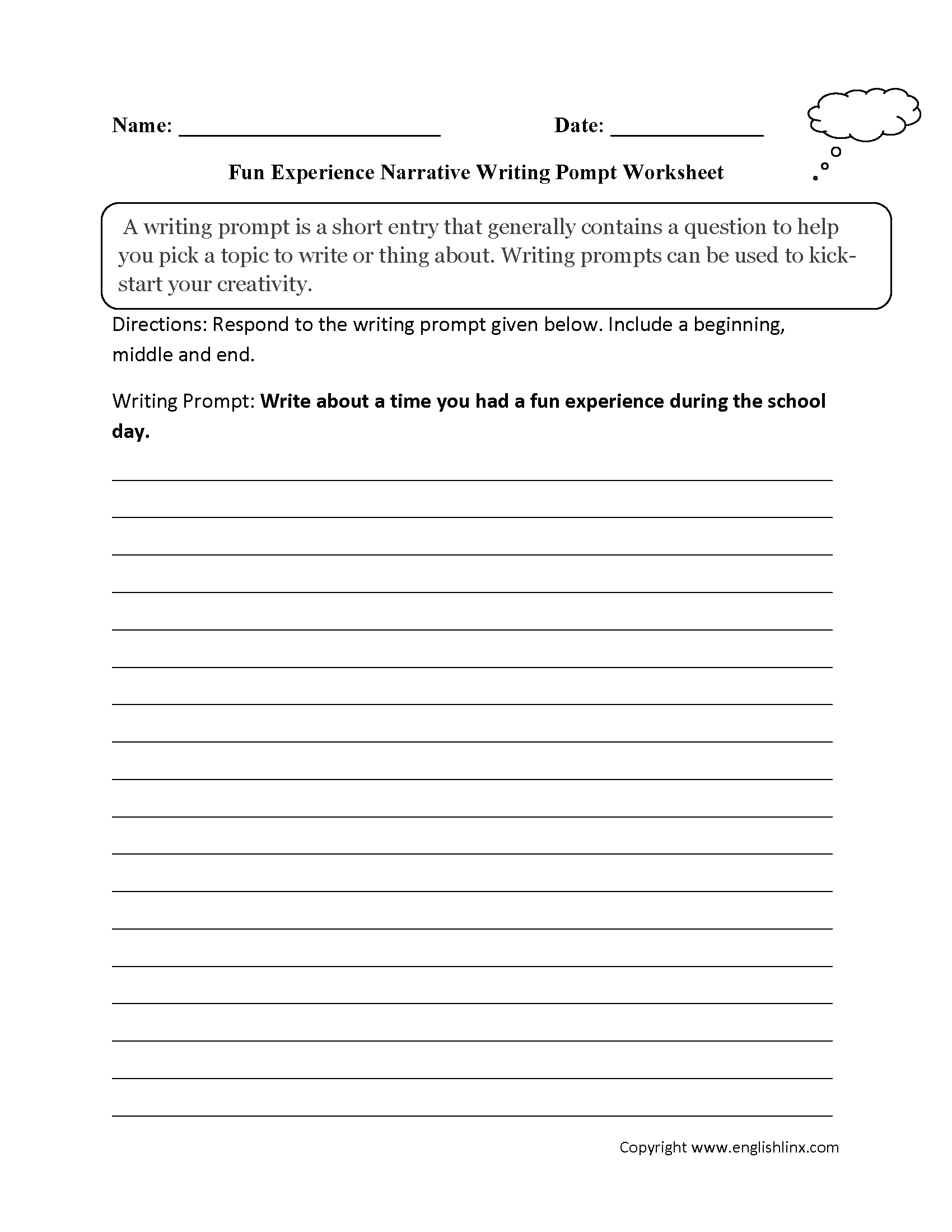 Writing Prompts Worksheets Narrative Writing Prompt Worksheets Writing Prompts Worksheets Narrative Writing Prompt Worksheets