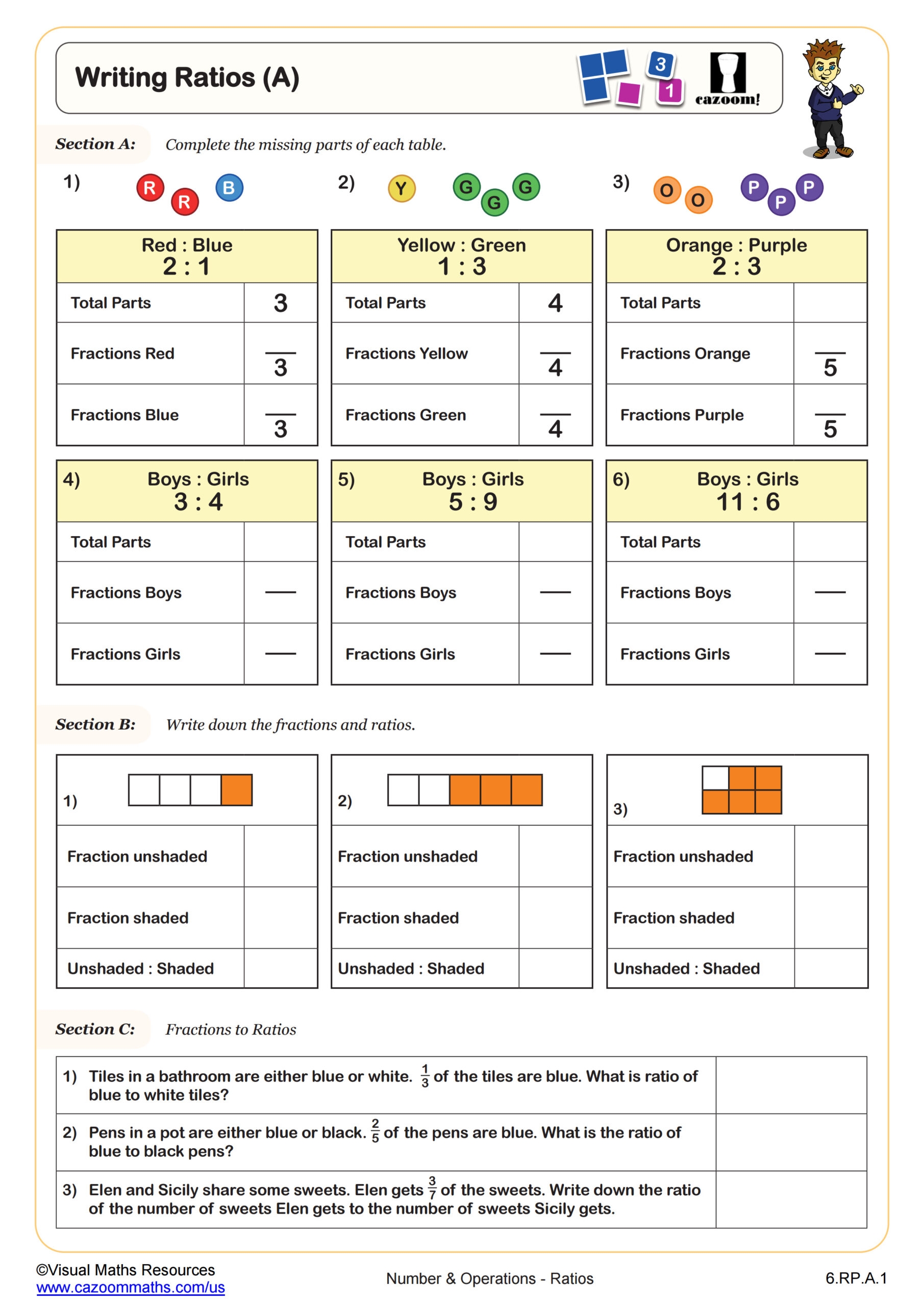Writing Ratios A Worksheet 6th Grade PDF Worksheets Writing Ratios A Worksheet 6th Grade PDF Worksheets