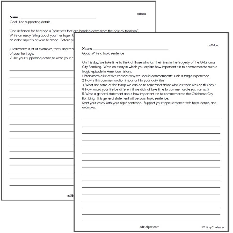 Writing Worksheets For Creative Kids Free PDF Printables EdHelper