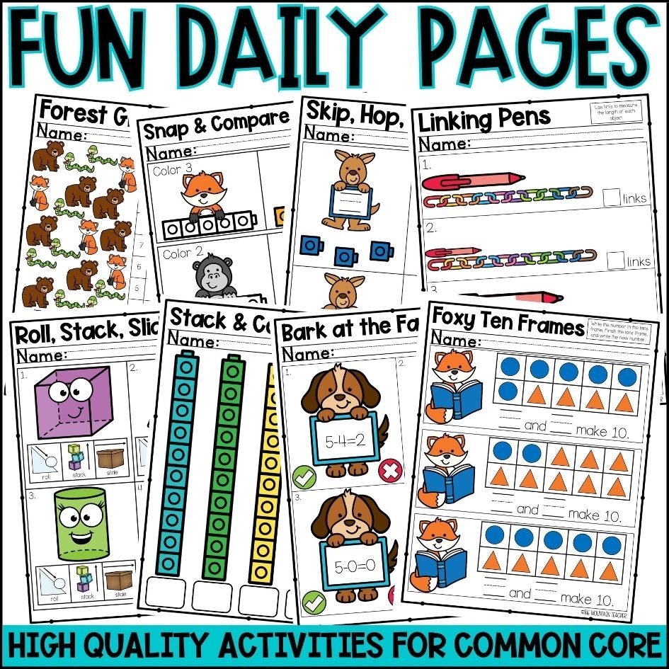 YEAR OF Kindergarten Math Worksheets Lessons And Assessments Print And Go The Mountain Teacher YEAR OF Kindergarten Math Worksheets Lessons And Assessments Print And Go The Mountain Teacher
