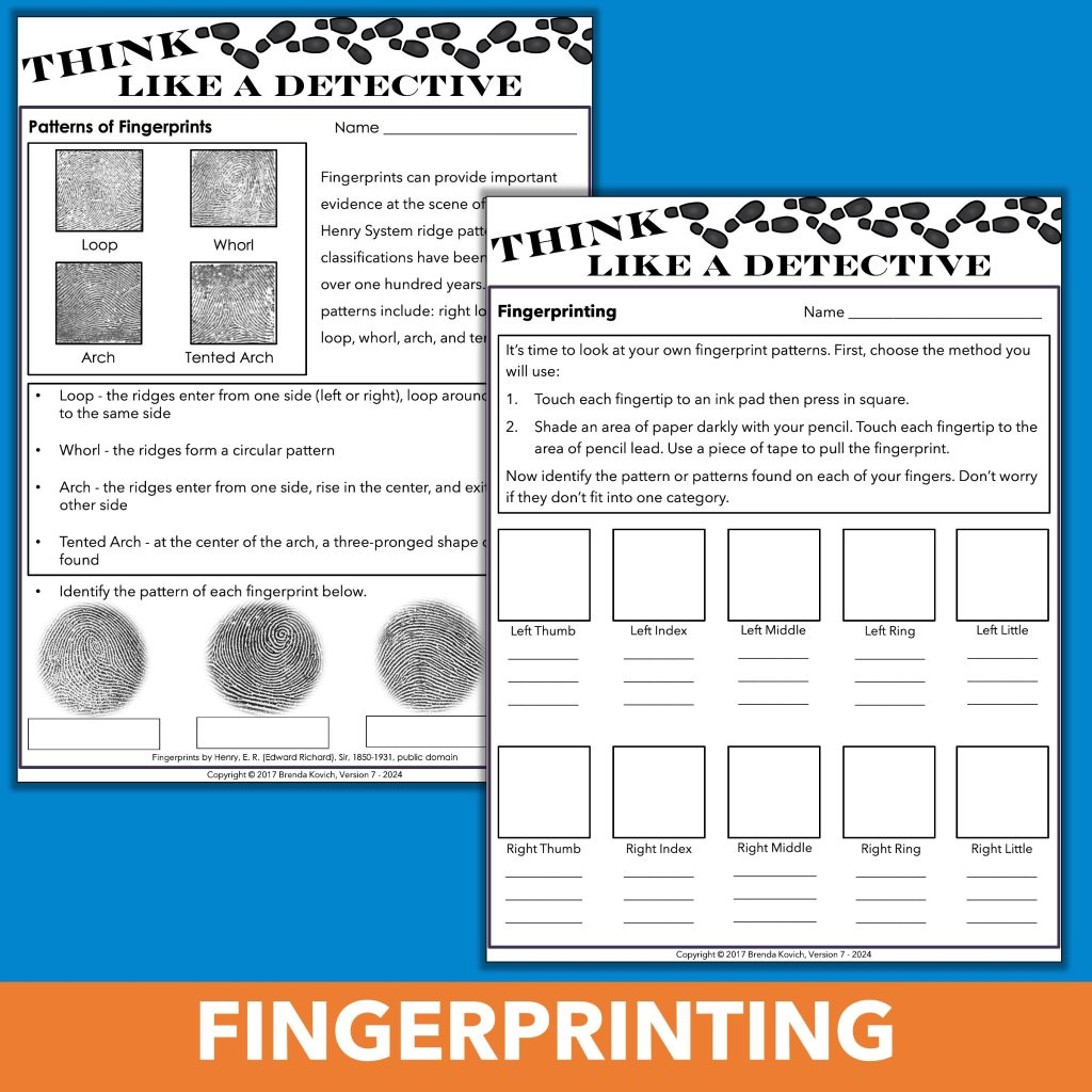 You Need To Do Fingerprinting Activities In Your Classroom You Need To Do Fingerprinting Activities In Your Classroom