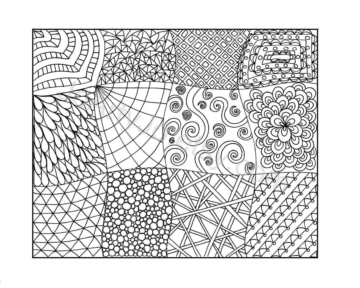 Free Printable Blank Zentangle Worksheet