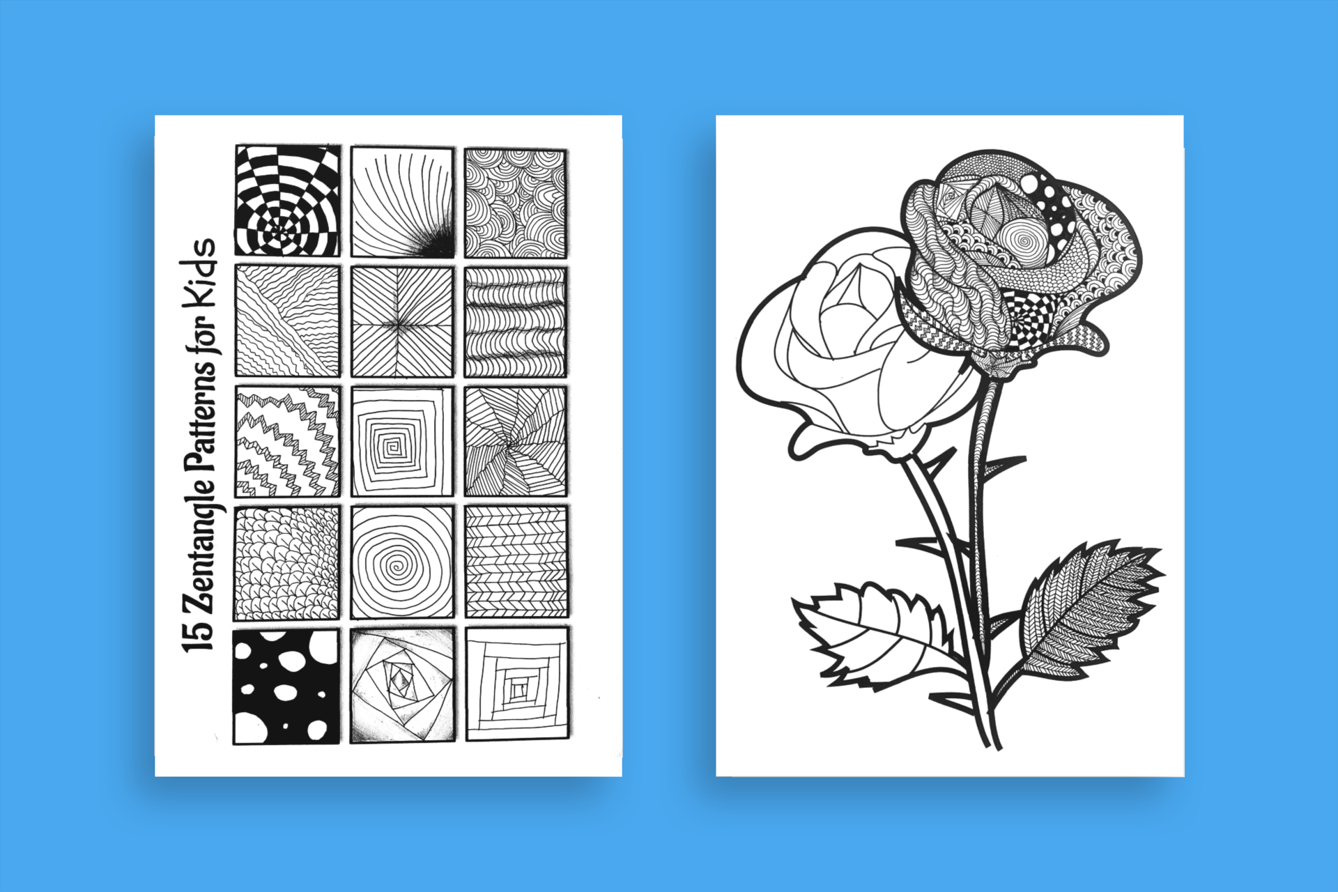 Zentangles Mindfulness Activities For Kids Lightly Sketched