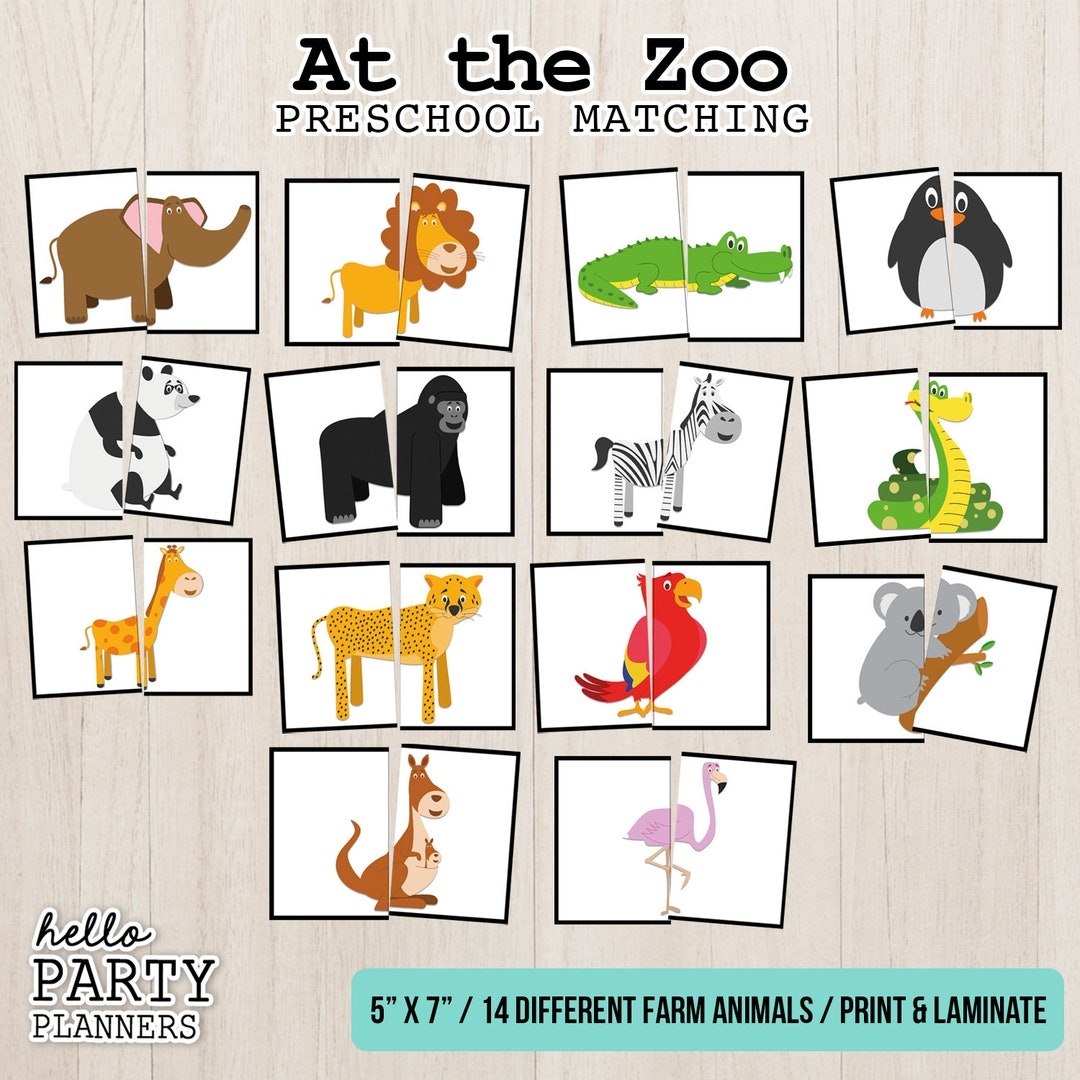 Zoo Animal Matching Game Preschool Activities Printable Zoo Matching Homeschool Kindergarten Activity For Kids Toddler Activities Etsy Zoo Animal Matching Game Preschool Activities Printable Zoo Matching Homeschool Kindergarten Activity For Kids Toddler Activities Etsy