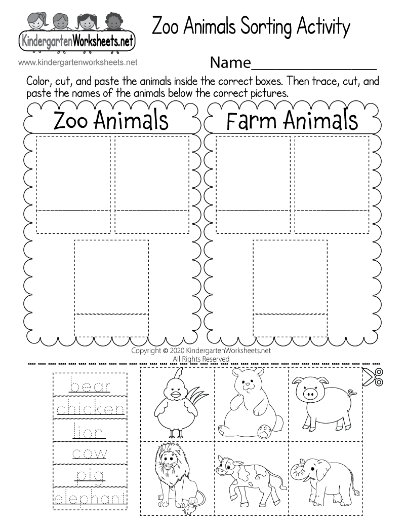 Zoo Animals Sorting Activity Worksheet Free Printable Digital Zoo Animals Sorting Activity Worksheet Free Printable Digital