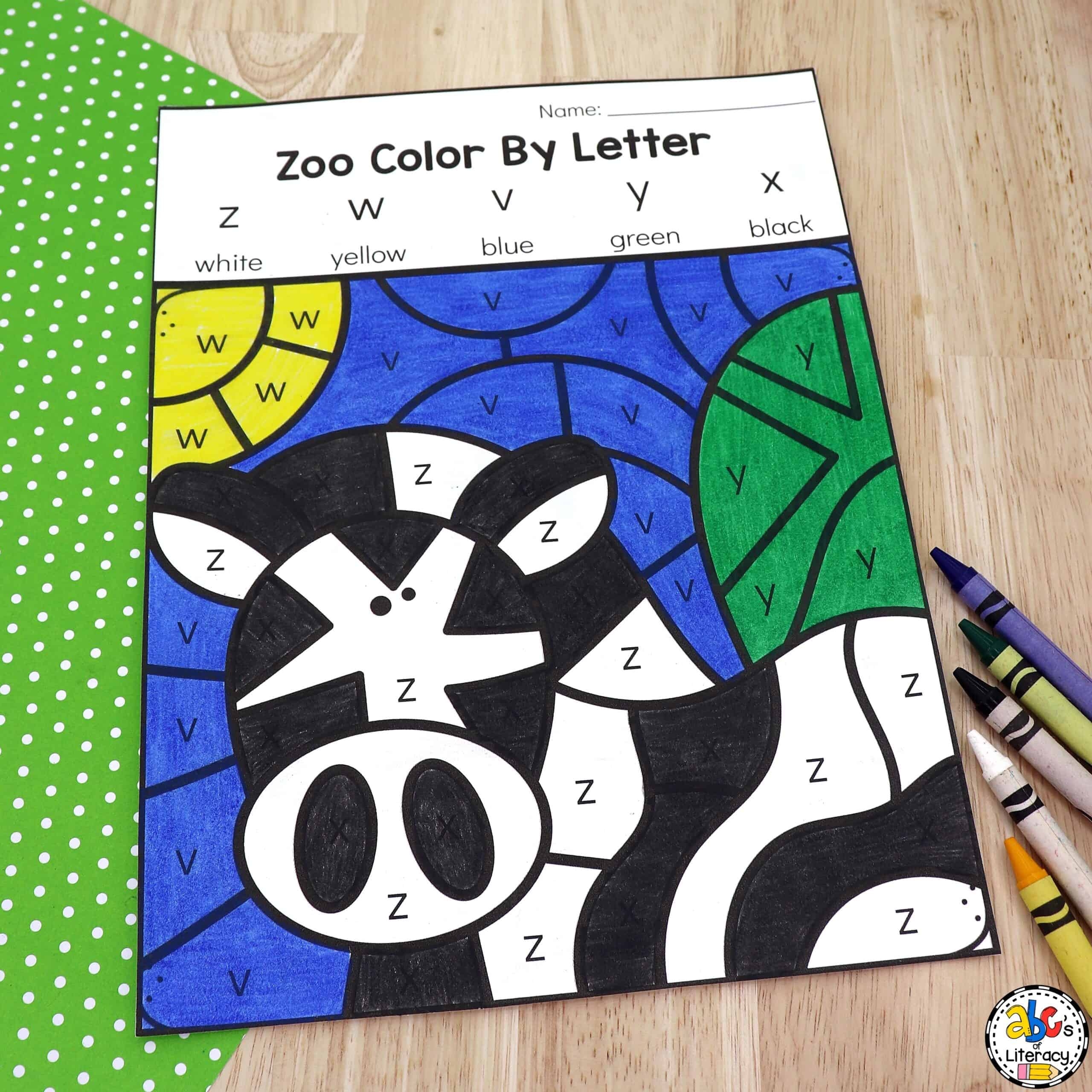 Zoo Color By Letter