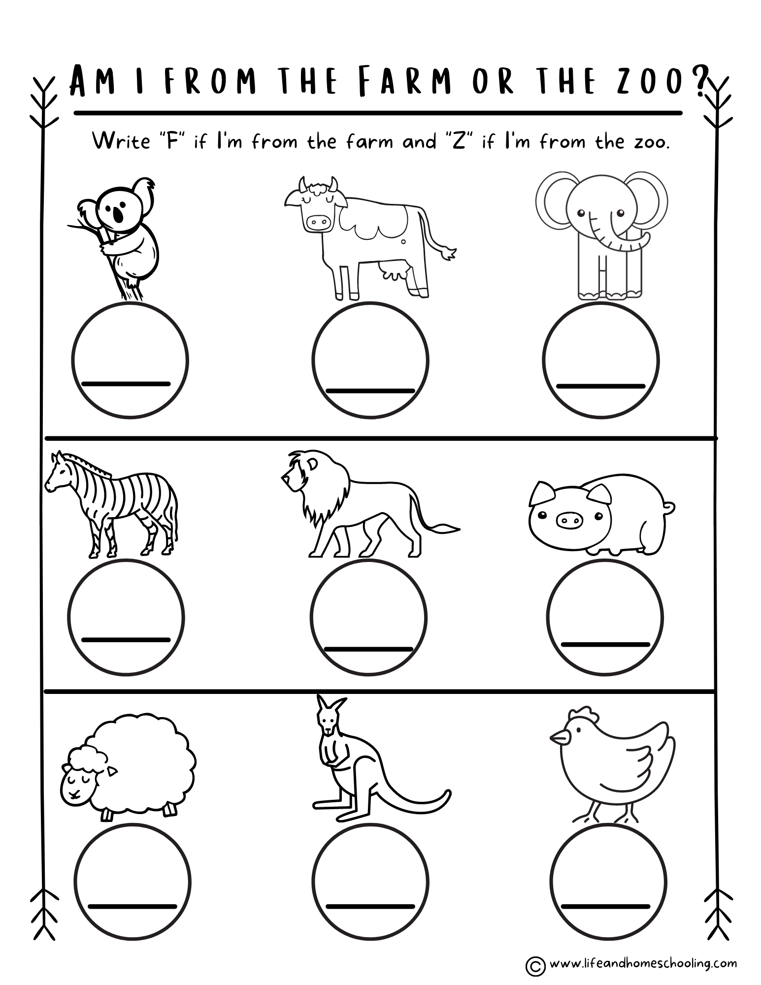 Zoo Precariedade Animal Recognized Crafts Printable