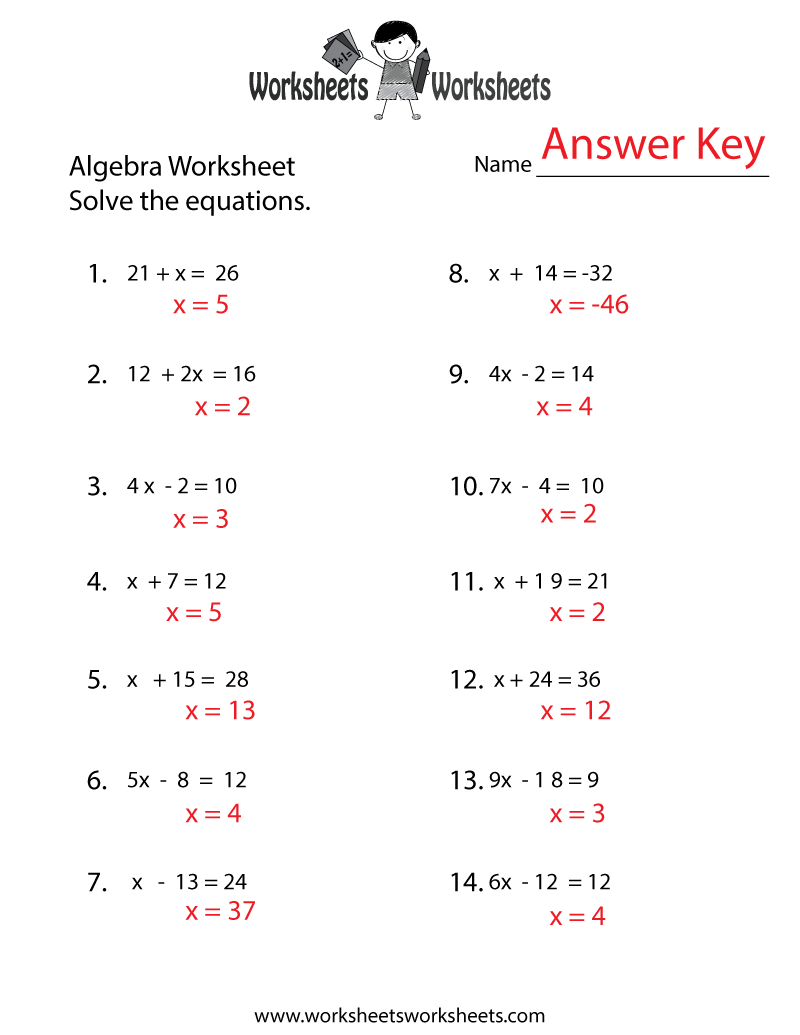 Comprehensive Answer Key for Math Worksheets Detailed answer key for various math worksheets to aid student learning