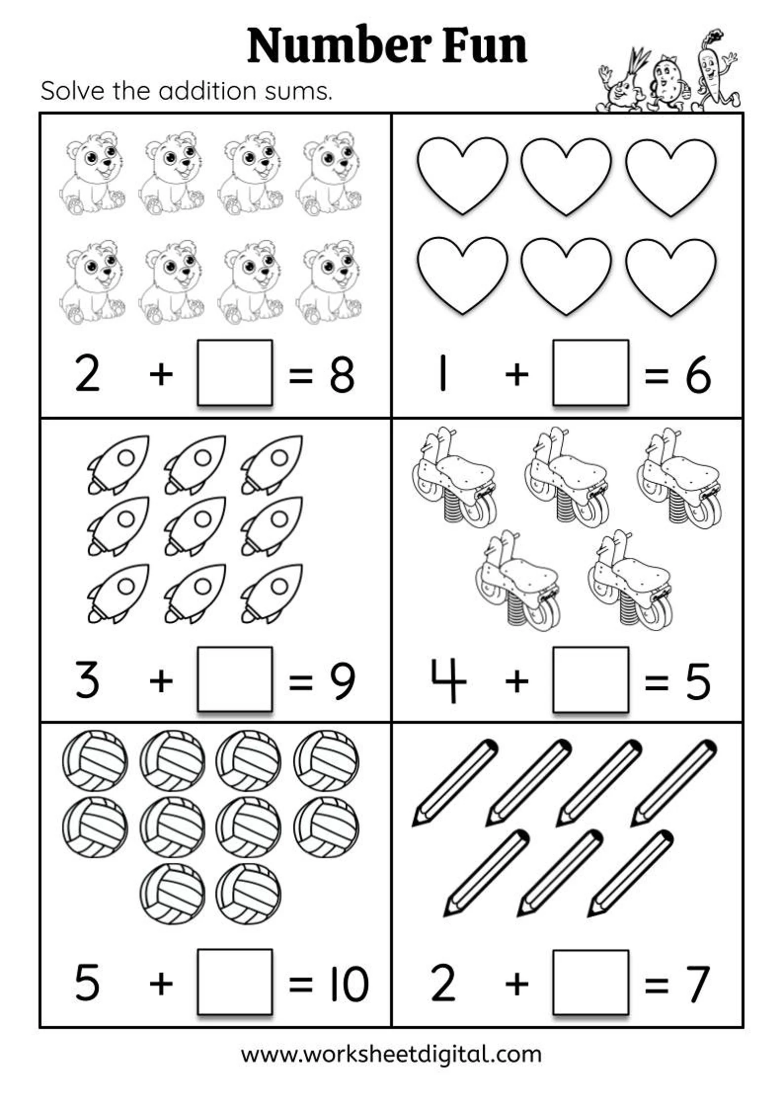 Free Printable Fun Math Worksheets