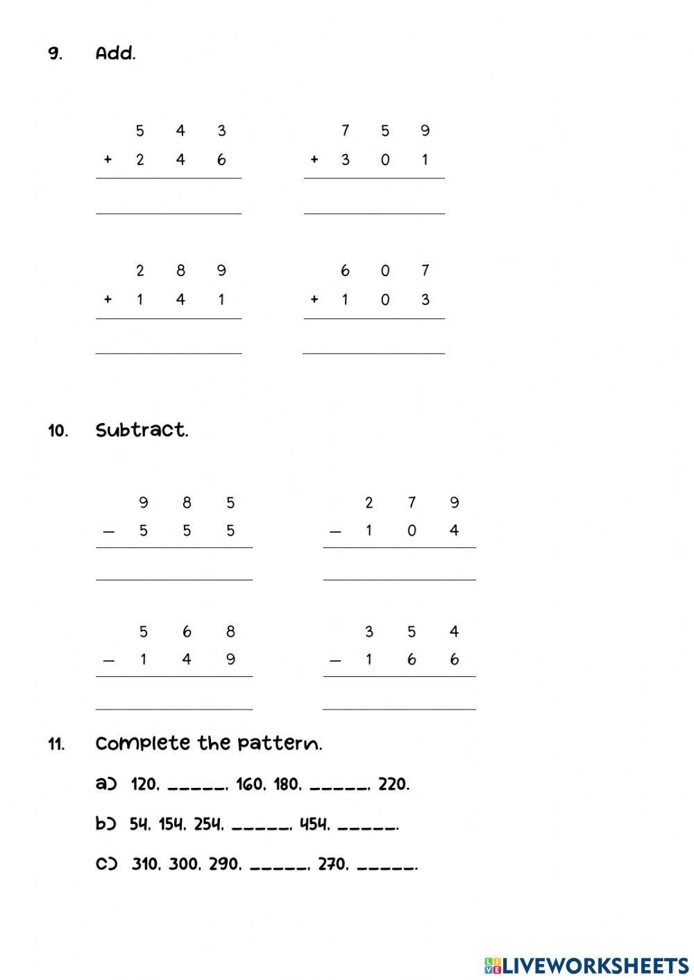 Interactive Year 2 Maths Worksheets for IGCSE Students Engaging Year 2 maths worksheets designed for IGCSE curriculum with interactive exercises.